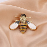 Cartoon Cute Bee Zircon Diamond Pearl Brooch – Jewelry Gift Ideas — 6