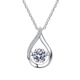 Women's Sterling Silver Pendant Mosonite Necklace – Jewelry Gift Ideas — 5