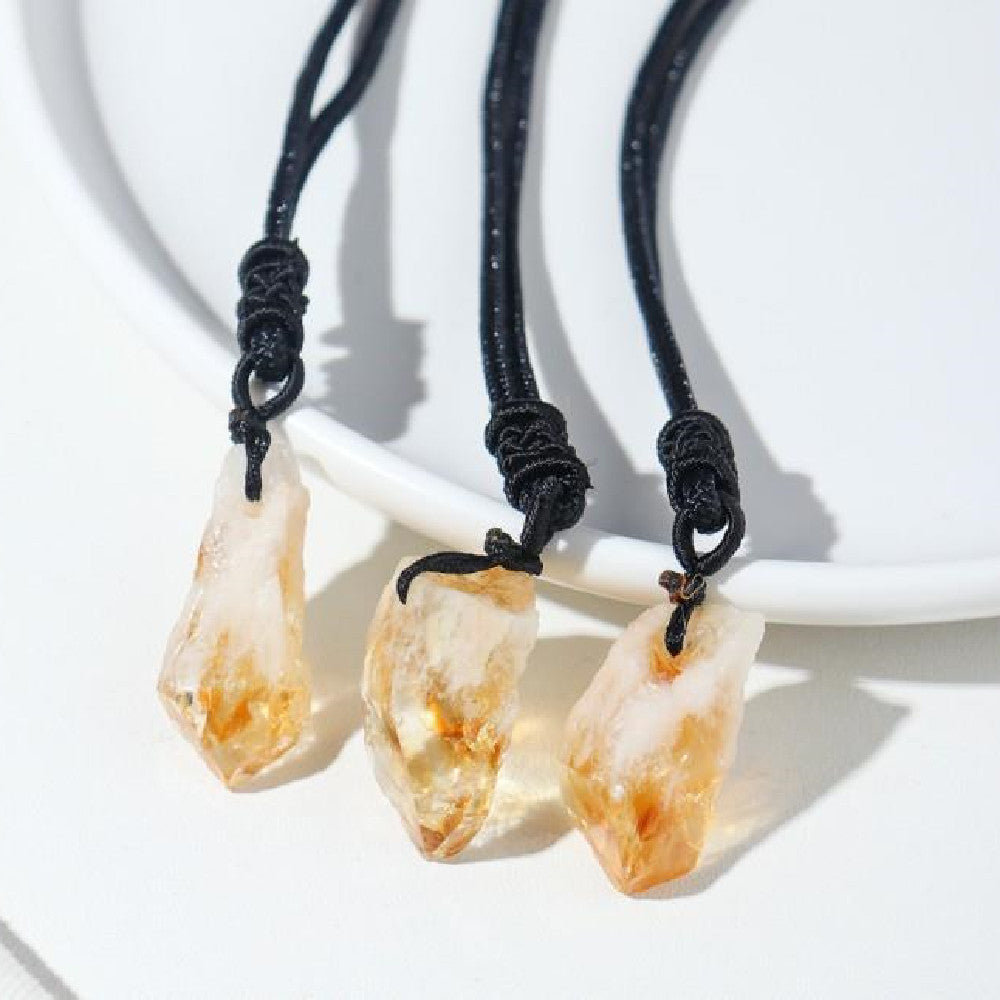Braided Black Rope Pendant Necklace – Jewelry Gift Ideas — 1