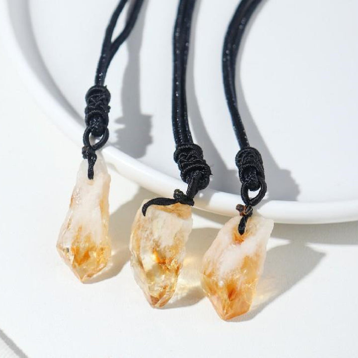 Braided Black Rope Pendant Necklace – Jewelry Gift Ideas — 1