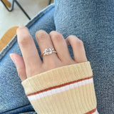 Sterling Silver Knotted Twisted Opening Ring Women – Gifts for Her — 1