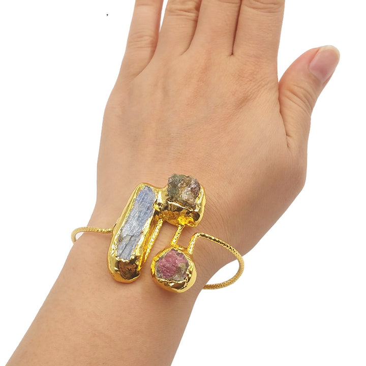 Classical Design Irregular Tourmaline Blue Stone – Jewelry Gift Ideas — 1