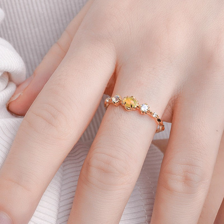925 Silver Plated 14K Gold Female Ring – Gifts for Her — 1
