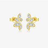 S925 Sterling Silver Leaves Ear Studs Simple – Useful Gifts — 5