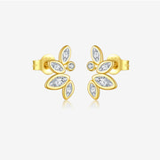 S925 Sterling Silver Leaves Ear Studs Simple – Useful Gifts — 5