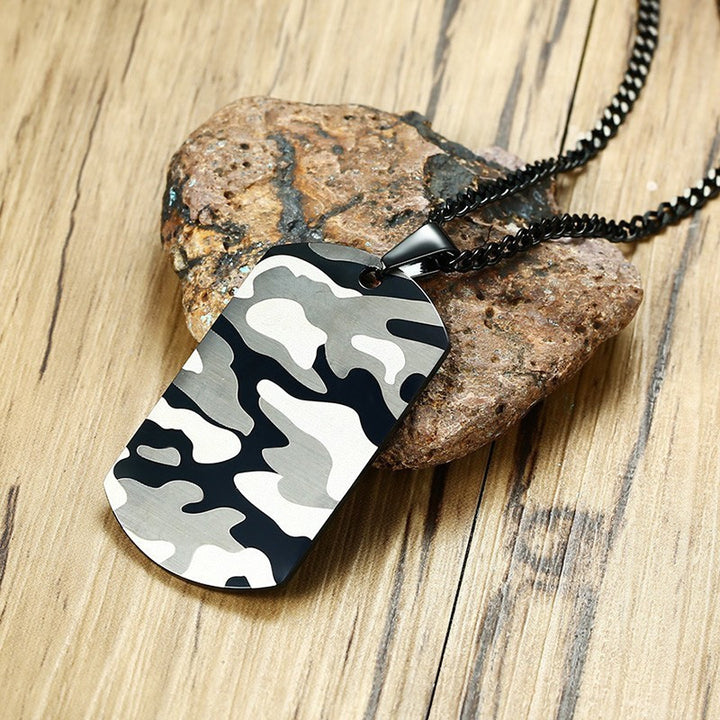 Titanium Steel Camouflage Element Tag Bullet – Jewelry Gift Ideas — 1