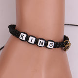 KING QUEEN Hand Weaving Bracelet Lock Cylinder – Jewelry Gift Ideas — 1