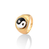 Simple Coin Ring Street Enamel Glaze Women's Ring – Gifts for Her — 9