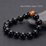 Natural Black Agate Bracelet Tiger Eye Bracelet – Jewelry Gift Ideas — 5