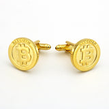 Men's Gold Bitcoin Cufflinks Spot Business – Gifts for Him — 4