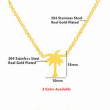Stainless Steel Tropical Women Palm Tree Coconut – Jewelry Gift Ideas — 2