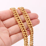 Mens Fashion Titanium Steel Gold Double Buckle – Jewelry Gift Ideas — 6