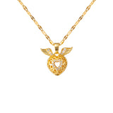 Three-dimensional Diamond Heart Wings Pendant – Jewelry Gift Ideas — 4