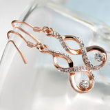 Austrian Crystal Rose Gold Gourd Earrings – Practical Gifts — 2