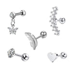 Geometric Stainless Steel Zircon Earrings – Stylish Gifts — 17
