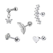 Geometric Stainless Steel Zircon Earrings – Stylish Gifts — 17