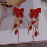 Super Cute Velvet Bow Earrings For Christmas – Birthday Gifts — 2