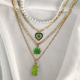 Heart Maple Bear Pendant Multilayer Twisted Chain – Jewelry Gift Ideas — 3