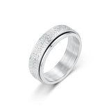 Turnable Anxiety Rings Rainbow Silver Color Relieve – Gifts for Her — 8