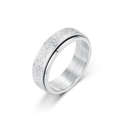 Turnable Anxiety Rings Rainbow Silver Color Relieve – Gifts for Her — 8