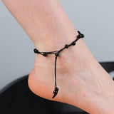 Hand-woven Natural Obsidian Anklet Protect Hope – Practical Gifts — 1