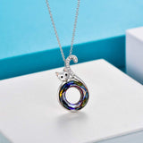 Colorful Gradient Geometric Round Cat Ladies – Jewelry Gift Ideas — 1