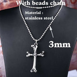 Vintage Titanium Steel Human Bone Cross Pendant – Jewelry Gift Ideas — 4