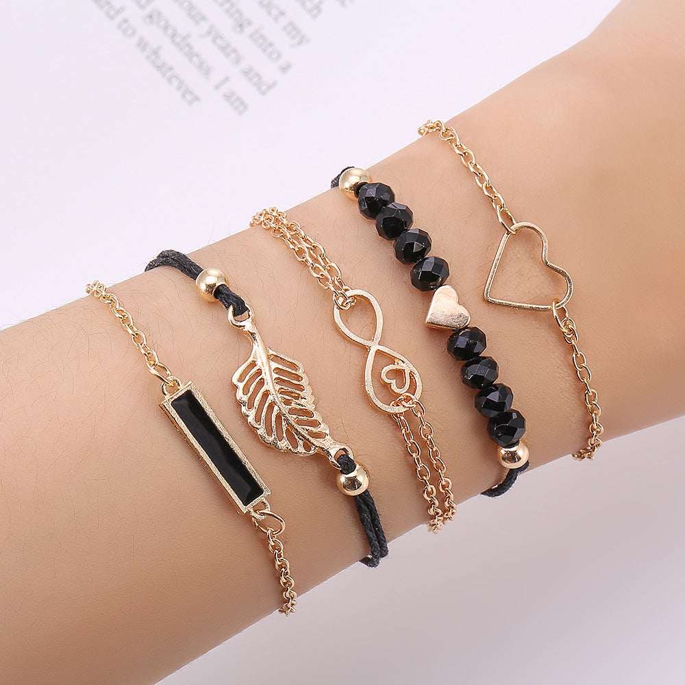 Creative Hollow Leaf Combination Bracelet – Jewelry Gift Ideas — 1