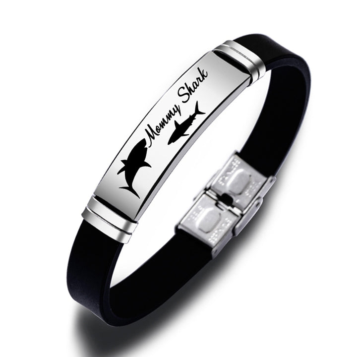 Mommy And Baby Shark Stainless Steel Charms – Jewelry Gift Ideas — 1