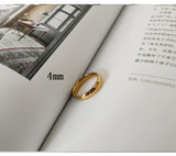 Gold Wide-faced Plain Engagement Ring For Women – Gifts for Her — 3