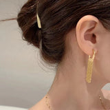 Trendy Gold Tassel Stud Earrings – Gift Ideas — 4