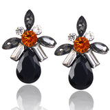 Bohemian Drop Shape Leaf Flower Alloy Diamond Stud – Birthday Gifts — 3