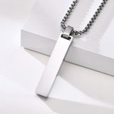 Stainless Steel Roman Numeral Rectangular Bar – Jewelry Gift Ideas — 9