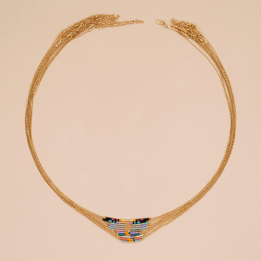 Women's Simple Gold Thread Fine Rice Bead – Jewelry Gift Ideas — 1