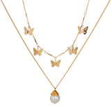 Women's Gold Butterfly Natural Freshwater Pearl – Jewelry Gift Ideas — 2