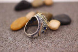 Vintage Pattern Ancient Dual Color Geometric Ring – Holiday Gift Ideas — 2