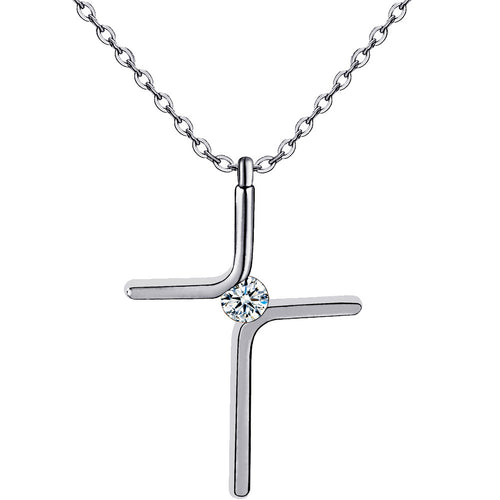 Cross Pendant New Simple Necklace Titanium Steel – Jewelry Gift Ideas — 2