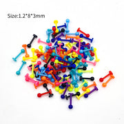 CBR Type Nose Stud Color Mixed Eyebrow Ring – Special Occasion Gifts — 6