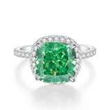 S925 Sterling Silver Emerald Ring Female High Carbon – Gifts for Her — 4