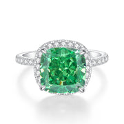 S925 Sterling Silver Emerald Ring Female High Carbon – Gifts for Her — 4