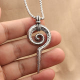 Titanium Steel Coiled Snake Scepter Pendant – Jewelry Gift Ideas — 3