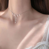 Diamond Wafer Tassel Necklace Simple Design – Jewelry Gift Ideas — 1