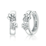 Original Cute Paw Print 925 Sterling Silver Earrings – Birthday Gifts — 3