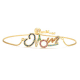 Gold Bracelet Personalized Color Zirconium MOM – Jewelry Gift Ideas — 4