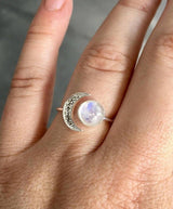 Fashion Women's Silver Plated Moonstone Ring – Stylish Gifts — 2