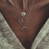 Fashionable Multilayer Boho Moon Map Necklace – Jewelry Gift Ideas — 1