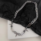 Hip Hop Spliced Riveted Nail Necklace For Men – Jewelry Gift Ideas — 3