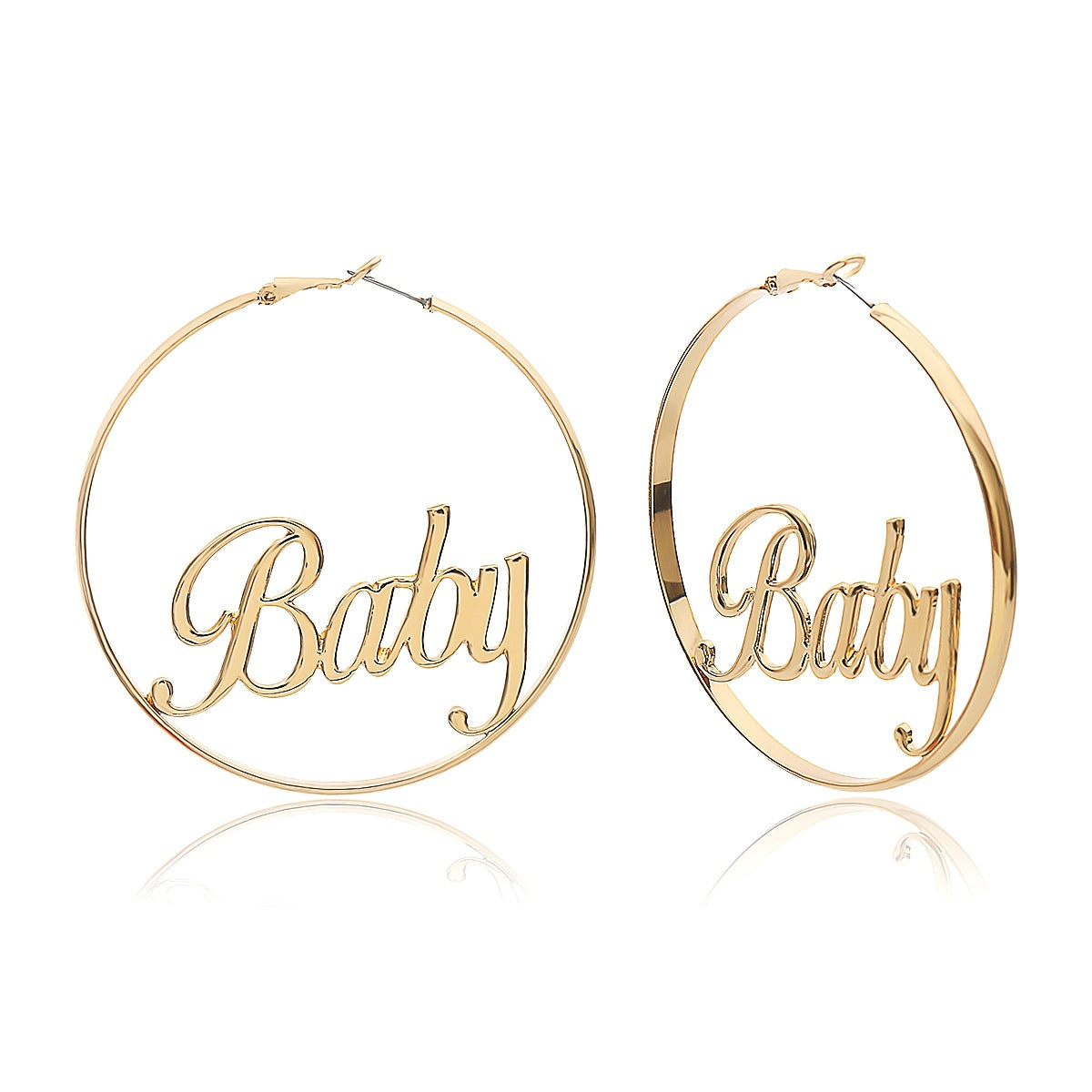 Exaggerated Temperament Circle Letter Earrings – Meaningful Gifts — 1