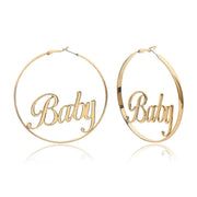 Exaggerated Temperament Circle Letter Earrings – Meaningful Gifts — 1