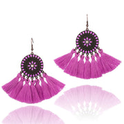Fabric Tassel Large Version Sunflower Earrings – Unique Gift Ideas — 11